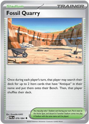 Fossil Quarry, Pitch Black