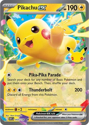 Pikachu ex, 30th Celebration
