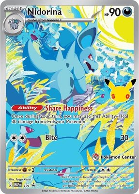 Nidorina (30th Celebration) (Pokemon Center Exclusive), Mega Evolution Promo