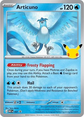 Articuno (30th Celebration), Mega Evolution Promo