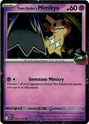 Team Rocket's Mimikyu (Cosmos Holo), Blister Exclusives