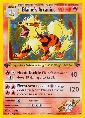 Blaine's Arcanine, Gym Challenge
