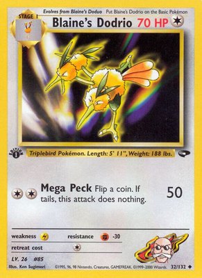 Blaine's Dodrio, Gym Challenge