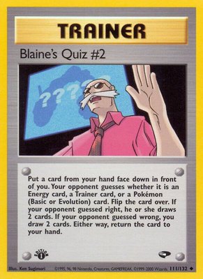 Blaine's Quiz #2, Gym Challenge