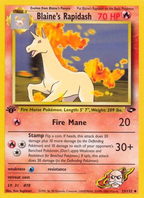 Blaine's Rapidash, Gym Challenge