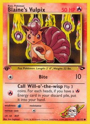 Blaine's Vulpix, Gym Challenge