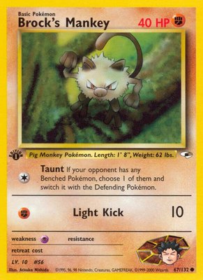 Brock's Mankey (67), Gym Heroes