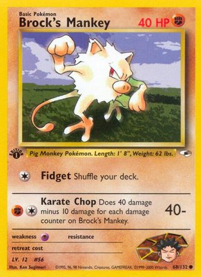 Brock's Mankey (68), Gym Heroes