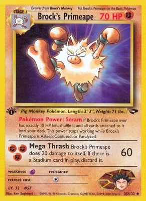 Brock's Primeape, Gym Challenge