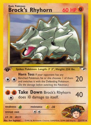 Brock's Rhyhorn (22), Gym Heroes