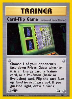 Card-Flip Game (Goldenrod Game Corner), Neo Genesis