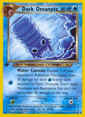 Dark Omanyte, Neo Destiny