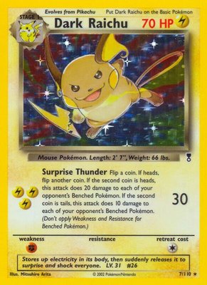 Dark Raichu, Legendary Collection