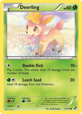 Deerling, Black and White