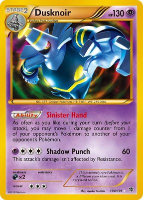 Dusknoir (104 Secret Rare), Plasma Blast