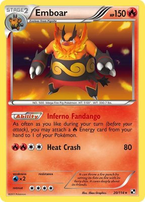 Emboar (20), Black and White