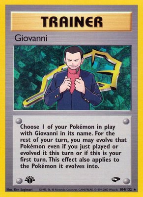 Giovanni (104), Gym Challenge