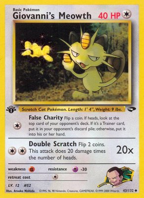 Giovanni's Meowth (43), Gym Challenge