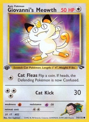 Giovanni's Meowth (74), Gym Challenge