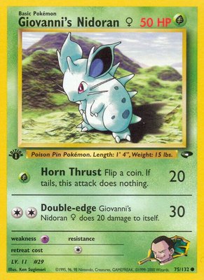 Giovanni's Nidoran F, Gym Challenge