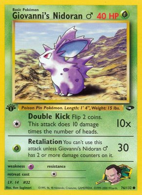 Giovanni's Nidoran M, Gym Challenge