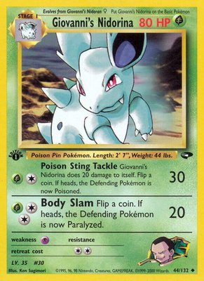 Giovanni's Nidorina, Gym Challenge