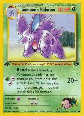 Giovanni's Nidorino, Gym Challenge