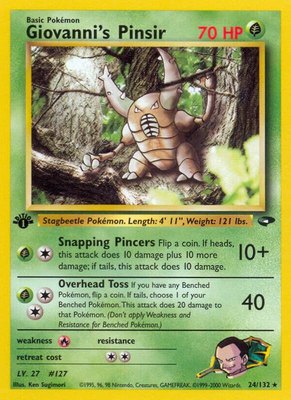 Giovanni's Pinsir, Gym Challenge