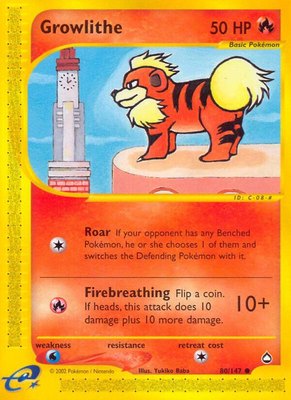 Growlithe (80), Aquapolis