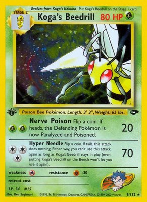 Koga's Beedrill, Gym Challenge
