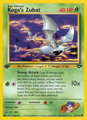 Koga's Zubat, Gym Challenge