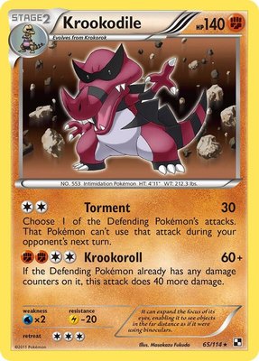 Krookodile, Black and White