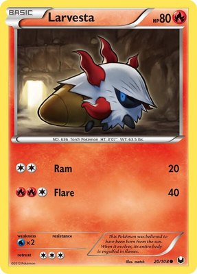 Larvesta (20), Dark Explorers
