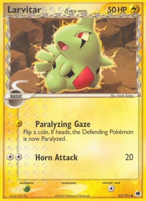 Larvitar (Delta Species), EX Dragon Frontiers