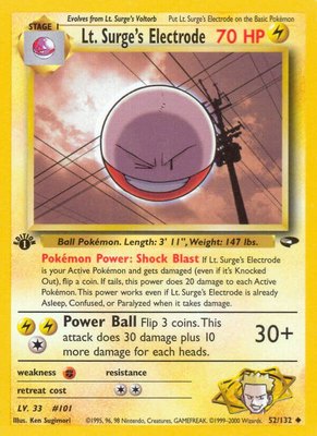 Lt. Surge's Electrode, Gym Challenge