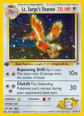 Lt. Surge's Fearow, Gym Heroes
