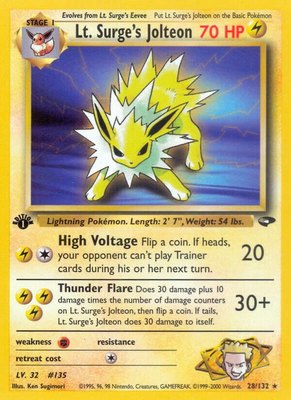 Lt. Surge's Jolteon, Gym Challenge