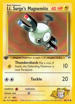 Lt. Surge's Magnemite (80), Gym Heroes