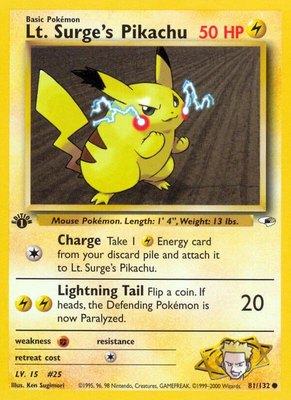 Lt. Surge's Pikachu, Gym Heroes