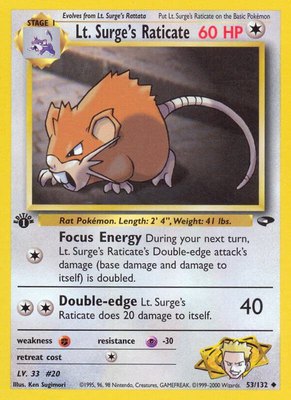 Lt. Surge's Raticate, Gym Challenge