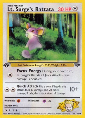 Lt. Surge's Rattata, Gym Challenge