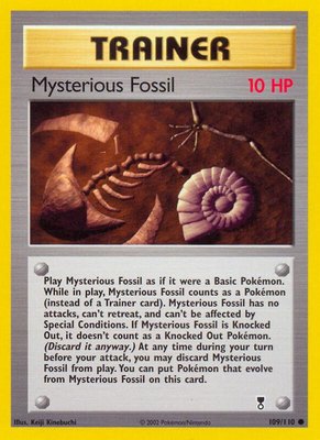 Mysterious Fossil, Legendary Collection