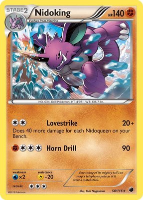 Nidoking, Plasma Freeze