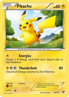 Pikachu, Black and White