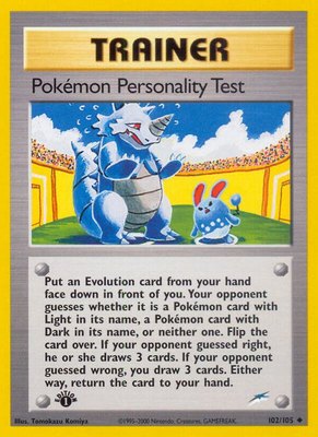 Pokemon Personality Test, Neo Destiny