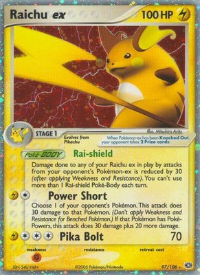 Raichu ex, EX Emerald