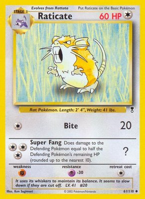 Raticate, Legendary Collection
