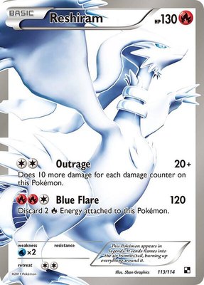 Reshiram (113 Full Art), Black and White