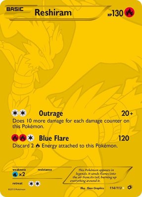 Reshiram (114 Full Art Secret Rare), Legendary Treasures