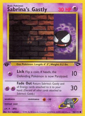 Sabrina's Gastly (96), Gym Challenge